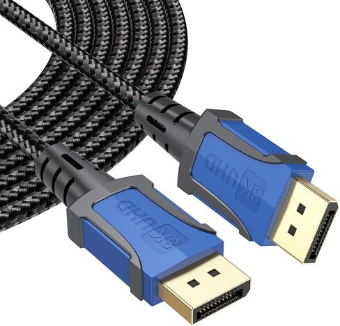 كابل DisplayPort 10 أقدام، 8K 1.4 كابلات منفذ عرض طويلة DP كابلات 8K@60 هرتز، 4k@144 هرتز، 1080P@240 هرتز 10 أقدام أسلاك شاشات مزدوجة تدعم 32.4 جيجابت في الثانية HDR HDCP FreeSync G-Sync لشاشة الألعاب الكمبيوتر المحمول in Kuwait