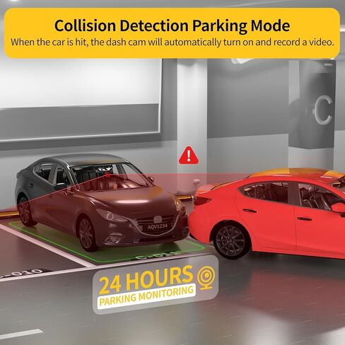كاميرا داش كام للسيارات 2K 1440P+1080P+1080P Dashcam أمامية وخلفية وداخلية 3 قنوات كاميرا سيارة مع بطاقة 64 جيجابايت، رؤية ليلية بالأشعة تحت الحمراء، مراقبة وقوف السيارات، كاميرا عكسية، مستشعر G، تسجيل حلقي، WDR in Kuwait