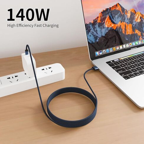 140W USB-C To Magnetic 3 Cable,2M/6.6FT Magnetic Charging Cable For MacBook Air 2024 M3 13/15inch,MacBook Air 2022/2023 M2,MacBook Pro 2023 M2 Pro & Max 14"16",MacBook Pro 2021 M1 & Max 14"16 in Kuwait