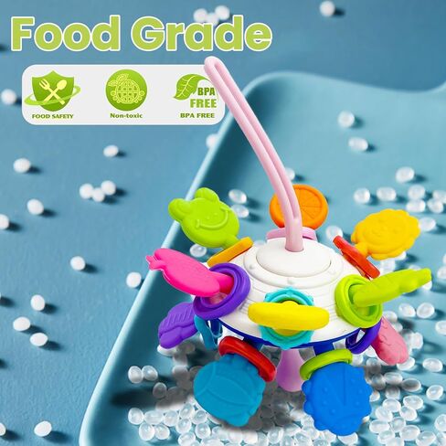 Baby Teething Toys for 6-12-18 Months，Montessori Sensory Teethers Toys for Babies Newborn Infant rattles Developmental Toys Gifts for 1 2 Year Old Boys Girls in Saudi Arabia