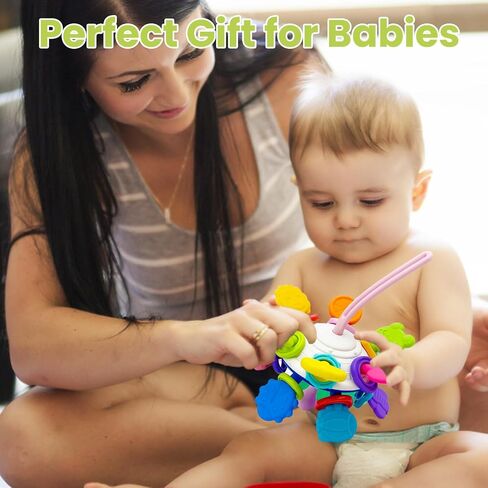 Baby Teething Toys for 6-12-18 Months，Montessori Sensory Teethers Toys for Babies Newborn Infant rattles Developmental Toys Gifts for 1 2 Year Old Boys Girls in Saudi Arabia