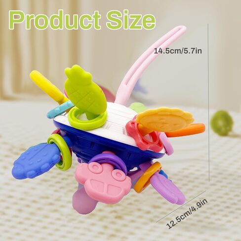 Baby Teething Toys for 6-12-18 Months，Montessori Sensory Teethers Toys for Babies Newborn Infant rattles Developmental Toys Gifts for 1 2 Year Old Boys Girls in Saudi Arabia