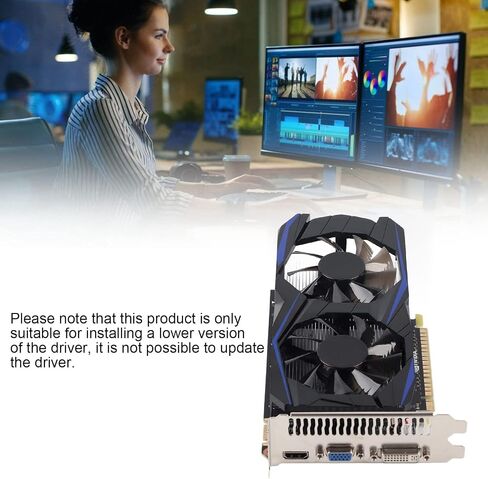 GTX1050Ti 4GB Dual Fan DVI VGA Gaming Graphics Card, 128bit, DDR5, 700MHz, PCI Express 2.0, for Desktop Computer in Saudi Arabia