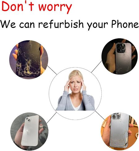 بديل الزجاج الخلفي 13 Pro Max لهاتف iPhone 13 Pro Max الزجاج الخلفي الخلفي، متوافق مع طقم الزجاج الخلفي iPhone 13 Pro Max مع لاصق وأدوات مثبتة مسبقًا (أزرق سييرا) in Kuwait