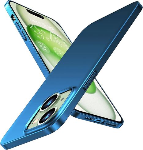 Gxmeuie for iPhone 15 Plus 5G Ultra Thin Case, [Silky Touch][Anti-Fingerprint], 15 Plus Slim Hard PC Matte Back Cover Anti-Scratch Shockproof Protective Cases for iPhone 15 Plus 5G 6.7-inch (Blue) in Kuwait