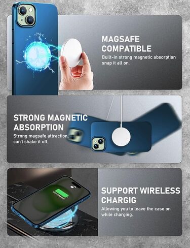 Gxmeuie for iPhone 15 Plus 5G Ultra Thin Case, [Silky Touch][Anti-Fingerprint], 15 Plus Slim Hard PC Matte Back Cover Anti-Scratch Shockproof Protective Cases for iPhone 15 Plus 5G 6.7-inch (Blue) in Kuwait