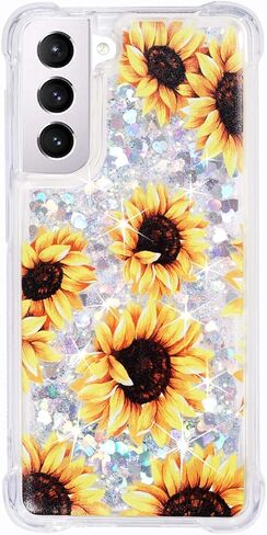 حافظة Galaxy S24، حافظة Galaxy S24 لامعة شفافة لامعة طافية سائلة ناعمة من البولي يوريثان اللدن بالحرارة، حافظة أنيقة فاخرة للسيدات البنات لهاتف Samsung Galaxy S24 (فراشة) in Kuwait