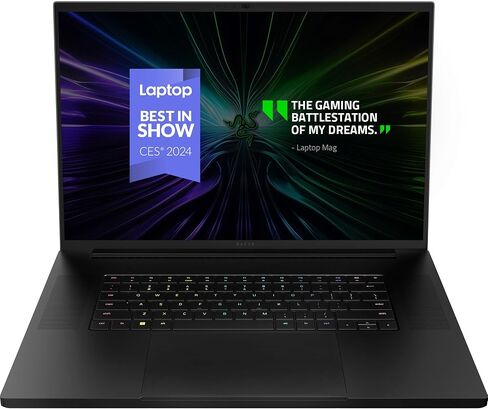كمبيوتر محمول للألعاب Razer Blade 18 (2024): NVIDIA GeForce RTX 4090 - وحدة المعالجة المركزية Intel Core i9 14900HX من الجيل الرابع عشر - شاشة 18 بوصة UHD+ 4K 200 هرتز - ذاكرة الوصول العشوائي 64 جيجابايت - 2 تيرابايت + 2 تيرابايت SSD - Thunderbolt 5 - Win in Saudi Arabia