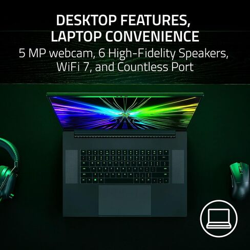 كمبيوتر محمول للألعاب Razer Blade 18 (2024): NVIDIA GeForce RTX 4090 - وحدة المعالجة المركزية Intel Core i9 14900HX من الجيل الرابع عشر - شاشة 18 بوصة UHD+ 4K 200 هرتز - ذاكرة الوصول العشوائي 64 جيجابايت - 2 تيرابايت + 2 تيرابايت SSD - Thunderbolt 5 - Win in Saudi Arabia