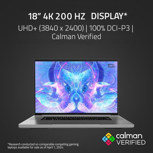 كمبيوتر محمول للألعاب Razer Blade 18 (2024): NVIDIA GeForce RTX 4090 - وحدة المعالجة المركزية Intel Core i9 14900HX من الجيل الرابع عشر - شاشة 18 بوصة UHD+ 4K 200 هرتز - ذاكرة الوصول العشوائي 64 جيجابايت - 2 تيرابايت + 2 تيرابايت SSD - Thunderbolt 5 - Win in Saudi Arabia