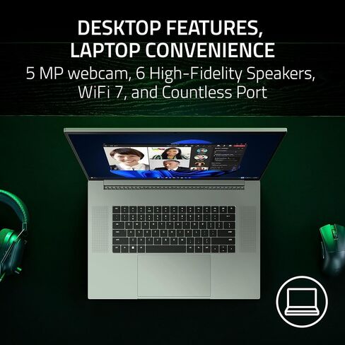 كمبيوتر محمول للألعاب Razer Blade 18 (2024): NVIDIA GeForce RTX 4090 - وحدة المعالجة المركزية Intel Core i9 14900HX من الجيل الرابع عشر - شاشة 18 بوصة UHD+ 4K 200 هرتز - ذاكرة الوصول العشوائي 64 جيجابايت - 2 تيرابايت + 2 تيرابايت SSD - Thunderbolt 5 - Win in Saudi Arabia