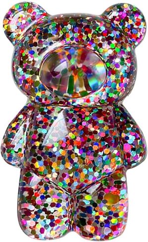 1Pc Multicolor Mobile Phone Finger Holder Mobile Phone Cartoon Foldable Epoxy Sequins 3D Cute Bear Shaped Phone Grip Tok Folding Bracket for Desktop Mobile Phone Cell Phones and Accessories in Saudi Arabia