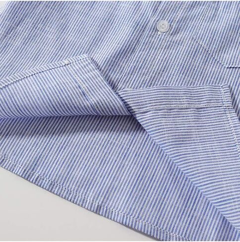 مجموعة ملابس شورت حمالات قصيرة الأكمام مخططة من القطن للأولاد الصغار مع ربطة عنق in Kuwait