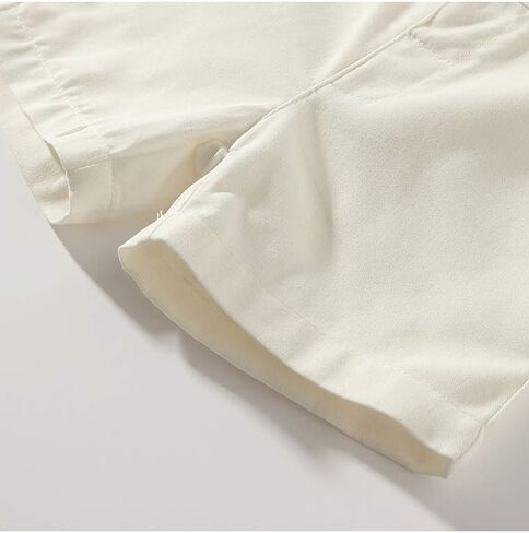 مجموعة ملابس شورت حمالات قصيرة الأكمام مخططة من القطن للأولاد الصغار مع ربطة عنق in Kuwait