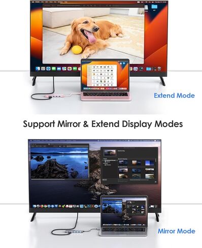 LENTION USB C Hub with 4K HDMI, 3 USB 3.0, SD/Micro SD 3.0 Card Reader, Compatible 2023-2016 MacBook Pro, New Mac Air, Chromebook, iPhone15 or More, Stable Driver Adapter (C34, Rose Gold) in Kuwait