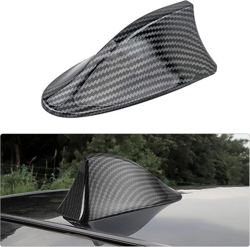 Shark Fin Antenna Cover for Car, Auto Top Roof Aerials AM/FM Radio Signal Base with Adhesive Tape, Decorative Top Mounted Dummy Roof Aerial, Universal Car Accessories (Black) in Saudi Arabia