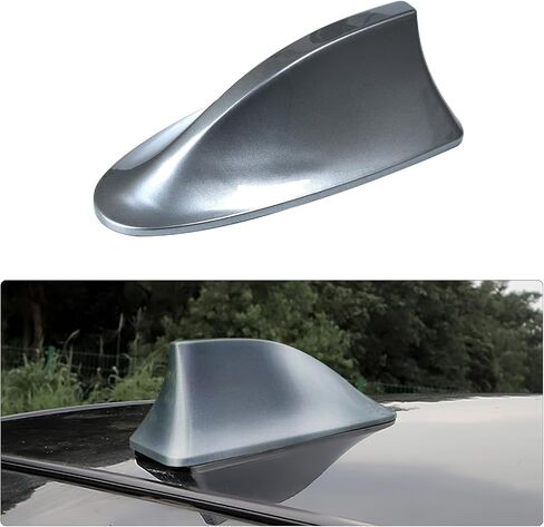 Shark Fin Antenna Cover for Car, Auto Top Roof Aerials AM/FM Radio Signal Base with Adhesive Tape, Decorative Top Mounted Dummy Roof Aerial, Universal Car Accessories (Black) in Saudi Arabia
