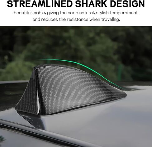 Shark Fin Antenna Cover for Car, Auto Top Roof Aerials AM/FM Radio Signal Base with Adhesive Tape, Decorative Top Mounted Dummy Roof Aerial, Universal Car Accessories (Black) in Saudi Arabia