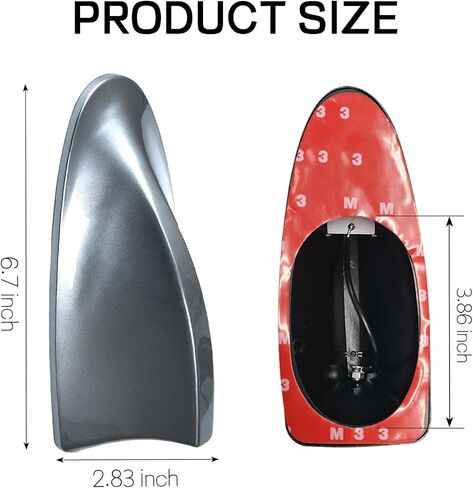 Shark Fin Antenna Cover for Car, Auto Top Roof Aerials AM/FM Radio Signal Base with Adhesive Tape, Decorative Top Mounted Dummy Roof Aerial, Universal Car Accessories (Black) in Saudi Arabia