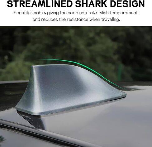 Shark Fin Antenna Cover for Car, Auto Top Roof Aerials AM/FM Radio Signal Base with Adhesive Tape, Decorative Top Mounted Dummy Roof Aerial, Universal Car Accessories (Black) in Saudi Arabia