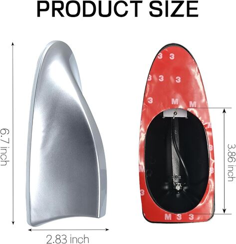 Shark Fin Antenna Cover for Car, Auto Top Roof Aerials AM/FM Radio Signal Base with Adhesive Tape, Decorative Top Mounted Dummy Roof Aerial, Universal Car Accessories (Black) in Saudi Arabia