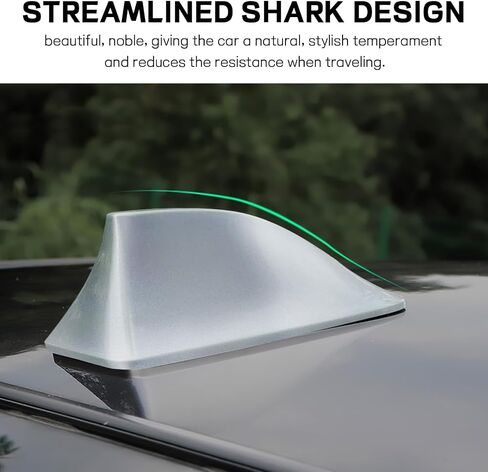 Shark Fin Antenna Cover for Car, Auto Top Roof Aerials AM/FM Radio Signal Base with Adhesive Tape, Decorative Top Mounted Dummy Roof Aerial, Universal Car Accessories (Black) in Saudi Arabia