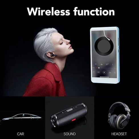 مشغل MP3 سعة 256 جيجابايت مزود بتقنية البلوتوث وشاشة 5.0 عالية الدقة تعمل باللمس ومشغل Mp4 Mp3 مع مكبر صوت ومشغل موسيقى صوت HiFi ومشغل موسيقى لتقليل الضوضاء (ذاكرة قراءة فقط 8 جيجابايت بالإضافة إلى 256 جيجابايت) in Kuwait