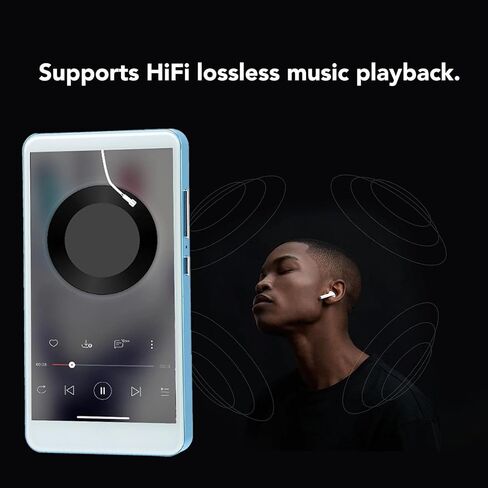 مشغل MP3 سعة 256 جيجابايت مزود بتقنية البلوتوث وشاشة 5.0 عالية الدقة تعمل باللمس ومشغل Mp4 Mp3 مع مكبر صوت ومشغل موسيقى صوت HiFi ومشغل موسيقى لتقليل الضوضاء (ذاكرة قراءة فقط 8 جيجابايت بالإضافة إلى 256 جيجابايت) in Kuwait