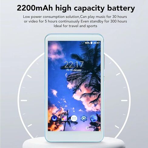 مشغل MP3 سعة 256 جيجابايت مزود بتقنية البلوتوث وشاشة 5.0 عالية الدقة تعمل باللمس ومشغل Mp4 Mp3 مع مكبر صوت ومشغل موسيقى صوت HiFi ومشغل موسيقى لتقليل الضوضاء (ذاكرة قراءة فقط 8 جيجابايت بالإضافة إلى 256 جيجابايت) in Kuwait