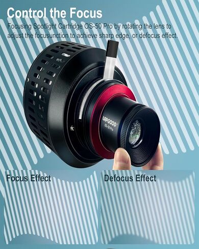 Snoot Photography Optical Snoot Kit Bowens Mount OS-50Pro - Durable Aluminum Alloy, Professional Optical Lens, Clear Projection - Ideal for Studio Photography, Portraits, and Product Shoots in Kuwait