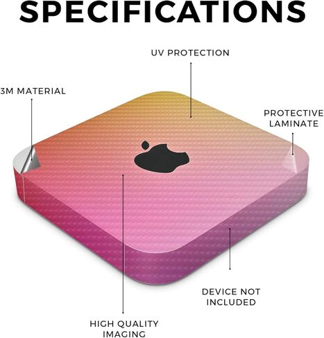 جلد متوافق مع Apple Mac Mini M2 (2023) - نهاية رخامية صفراء - غطاء لاصق واقي من الفينيل الفاخر 3M - سهل الاستخدام | صُنع في الولايات المتحدة الأمريكية بواسطة MightySkins in Kuwait