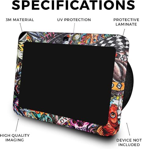 غلاف متوافق مع Amazon Echo Show 8 (الجيل الثالث، 2023) - رخام أزرق - غطاء لاصق واقٍ من الفينيل الفاخر 3M - سهل الاستخدام، صُنع في الولايات المتحدة الأمريكية بواسطة MightySkins in Kuwait