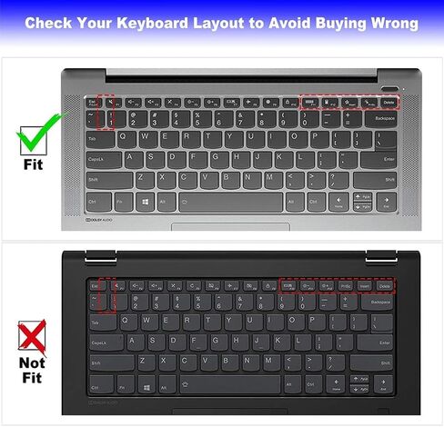 Keyboard Cover for Lenovo Ideapad 5 Pro/5i Pro 14, Ideapad 5 14, Ideapad 5i 14, Lenovo Flex 5 14 2-in-1, Lenovo Ideapad Flex 5 5g 14", Lenovo Ideapad 5 14", Ideapad S540 14" Laptop Protective Skin in Saudi Arabia
