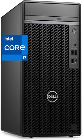 كمبيوتر برجي Dell OptiPlex PLUS 7010، Intel i7-13700، ذاكرة الوصول العشوائي 64 جيجابايت، 2 تيرابايت NVMe SSD، USB-C، دعم 3 شاشات، DisplayPort، WiFi، BT، DVDRW، Windows 11 Pro، سطح المكتب الأسود in Saudi Arabia