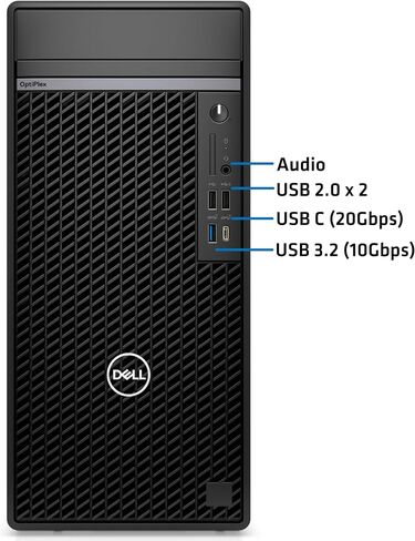 كمبيوتر برجي Dell OptiPlex PLUS 7010، Intel i7-13700، ذاكرة الوصول العشوائي 64 جيجابايت، 2 تيرابايت NVMe SSD، USB-C، دعم 3 شاشات، DisplayPort، WiFi، BT، DVDRW، Windows 11 Pro، سطح المكتب الأسود in Saudi Arabia