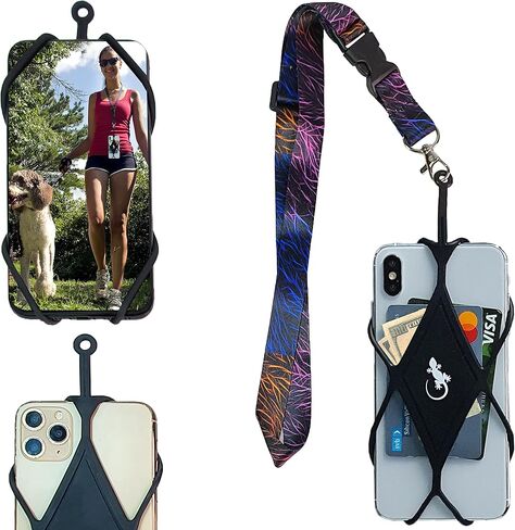 Gecko Travel Tech Cell Phone Holder for Walking with Universal Lanyard Phone Case for Most Smartphones in Saudi Arabia