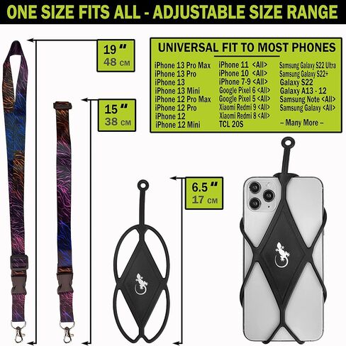 Gecko Travel Tech Cell Phone Holder for Walking with Universal Lanyard Phone Case for Most Smartphones in Saudi Arabia