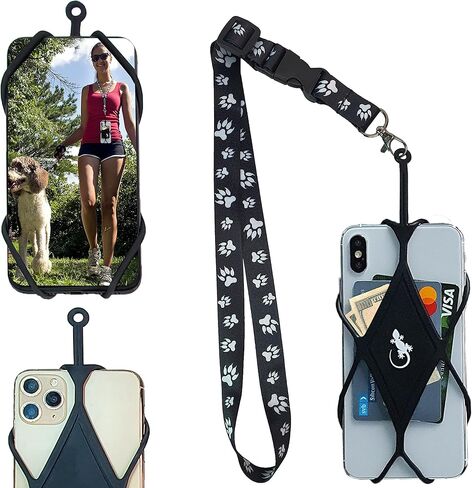 حامل الهاتف الخلوي Gecko Travel Tech للمشي مع جراب هاتف بحبل عالمي لمعظم الهواتف الذكية in Kuwait