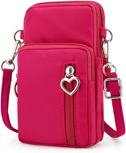 Roomy Travel Small Wristlet Crossbody Bag Cell Phone Purse Wallet Sports Armband Running Holder for iPhone 11/12 Mini/ 13 Pro/Xs Max/XR/ 8 Plus/SE/Google Pixel 6/5/ 4a/ 4a 5G (Black) in Saudi Arabia