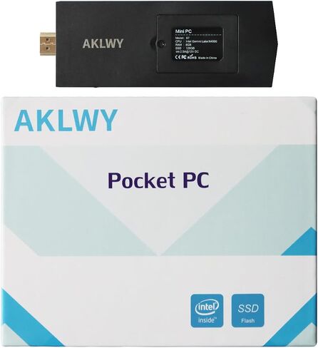 AKLWY Mini PC Stick Windows 11 Pro Celeron N4000 8GB DDR4 128GB SSD Mini Computer Intel Compute Stick Support HDMI 4K 60Hz, Gigabit Ethernet, 2.4G/5G WiFi, Bluetooth 4.2, Auto Power On in Saudi Arabia