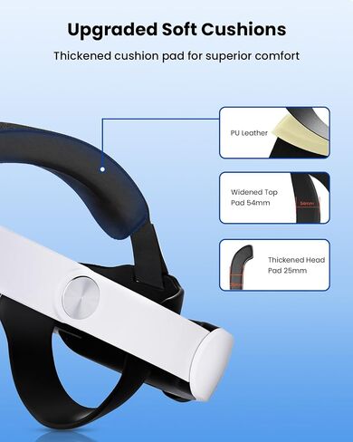 Head Strap for Meta Quest 3, 10000mAh Battery Pack for Oculus Quest 3 with RGB Light, Extended 6H Playtime with Enhanced Comfort and Balance, VR Accessories Adjustable Head Strap, Free Stickers in Saudi Arabia