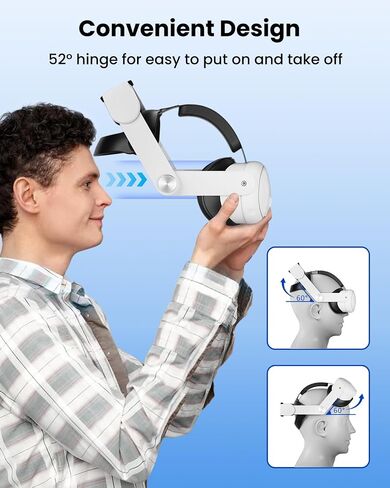 Head Strap for Meta Quest 3, 10000mAh Battery Pack for Oculus Quest 3 with RGB Light, Extended 6H Playtime with Enhanced Comfort and Balance, VR Accessories Adjustable Head Strap, Free Stickers in Saudi Arabia