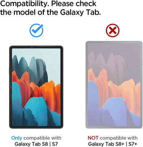 Spigen Tempered Glass Screen Protector [GlasTR EZ FIT] Designed for Galaxy Tab S8 / Galaxy Tab S7 (11 inch) [9H Hardness/Case-Friendly] in Saudi Arabia