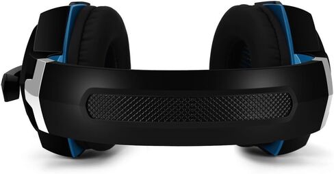 Gaming Headset with Mic for PC,PS4,Xbox One,Over-ear Headphones with Volume Control LED Light Cool Style Stereo,Noise Reduction for Laptops,Smartphone,Computer (Black & Blue) in Saudi Arabia