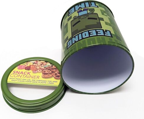 Minecraft Food Safe, BPA Free - Snack Container w/Screw Top, Food on the Go Container, Dry Food Storage, 4.5" High with Window in Saudi Arabia