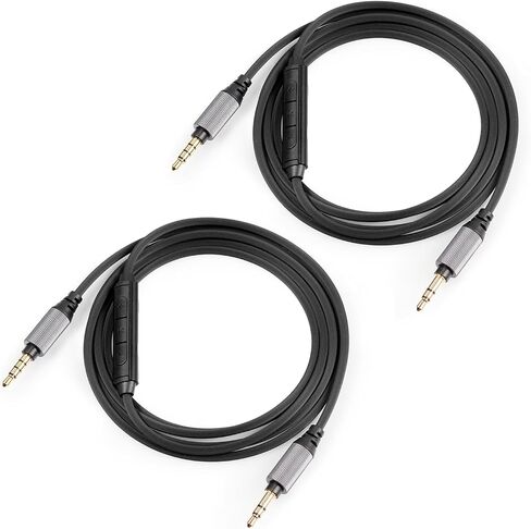 FAAEAL ATH-M50xBT Coiled Audio Cable Compatible with Audio Technica SR50BT ANC9 Sony WH-1000XM5 XM4 WH-XB910N MDR-1000X Headphones 3.5mm(1/8") Extension Wire with 6.35mm(1/4") Adapter 14ft in Saudi Arabia