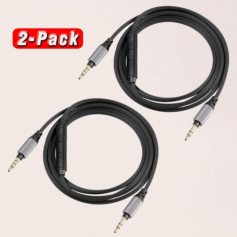 FAAEAL ATH-M50xBT Coiled Audio Cable Compatible with Audio Technica SR50BT ANC9 Sony WH-1000XM5 XM4 WH-XB910N MDR-1000X Headphones 3.5mm(1/8") Extension Wire with 6.35mm(1/4") Adapter 14ft in Saudi Arabia