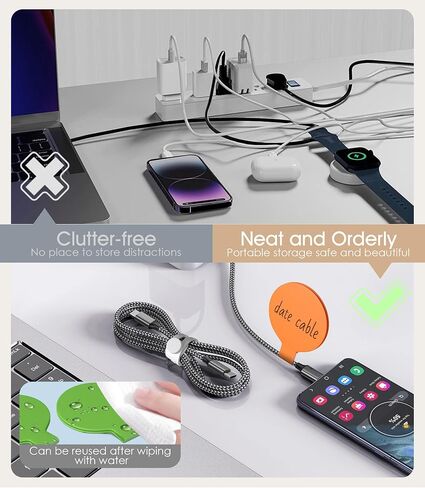 32Pcs Nearockle Cable Labels and Silicone Cable Ties Value Cable Management Set, 20 Cable Ties+12 Cord Labels for Electronics, Travel Home Office Desk Wire Organization(Black&White) in Saudi Arabia