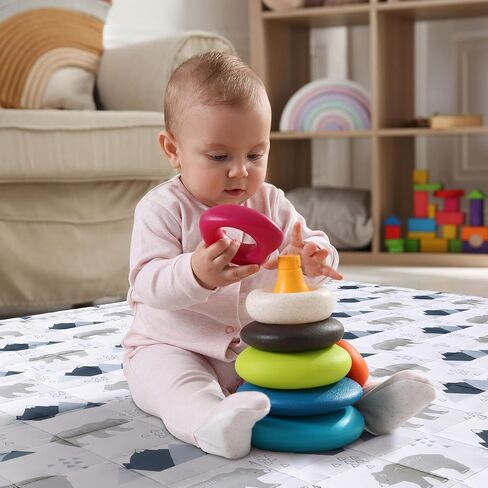 Thick Cotton 50x50 Baby Play Mat for Playpen, Soft Cushioning Playpen Baby Mat for Kids Toddler Crawling and Playing,Machine Washable Mat and Foldable for Easy Store in Saudi Arabia