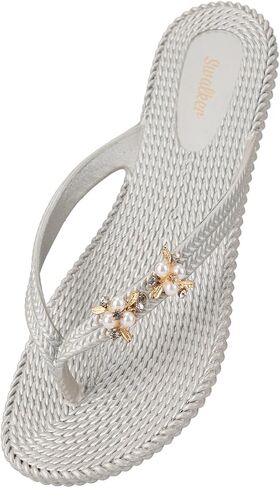 Swalker Metalli Man & Women's Flip Flop Sandal in Recyclable Rubber Sole with Non-Slip Pattern in Kuwait